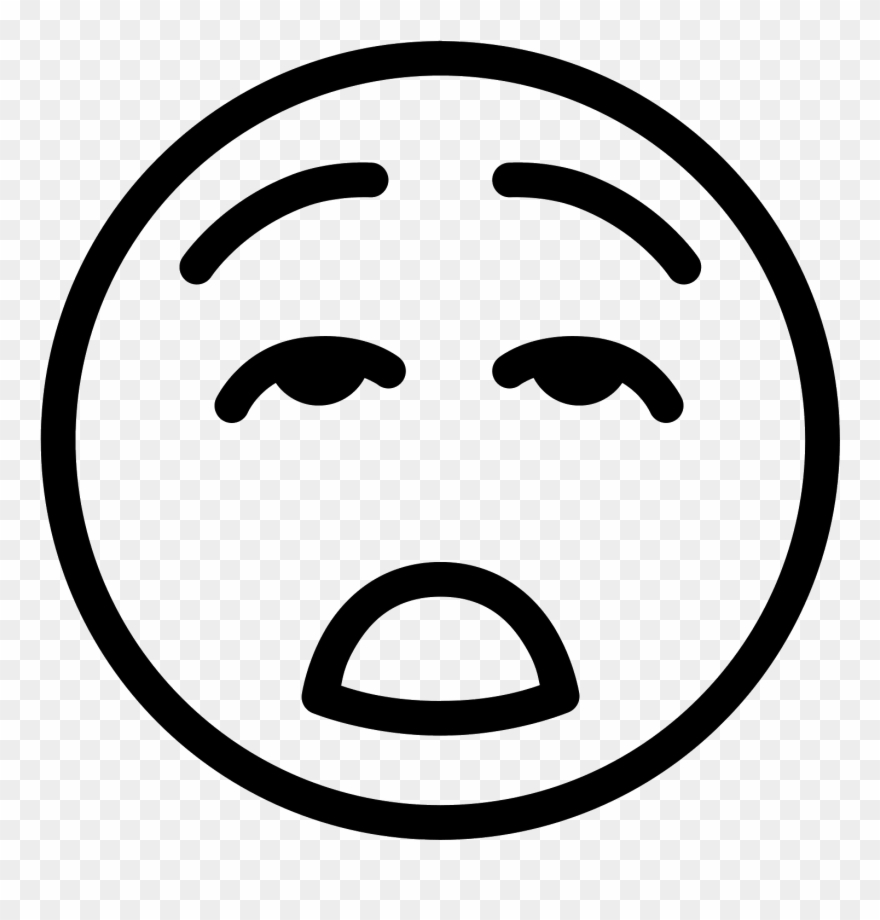 Bored Icon - Bored Emoji Black And White Clipart