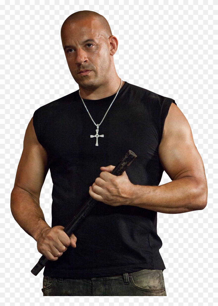 Vin Diesel Png File - Mens Silver Cross Necklace Fast And Furious Movie Dominic Clipart