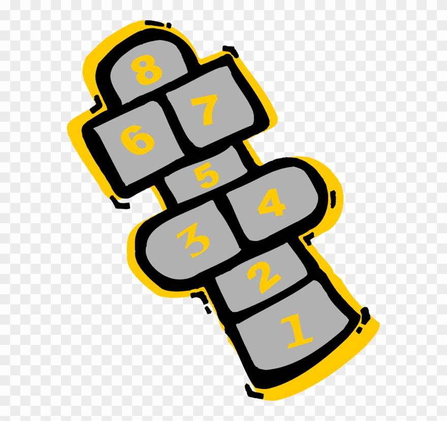 When I Was A Kid, I Loved Hopscotch - Ich Würde Vielmehr Hopfen Schottische 2 Spielen Karte Clipart