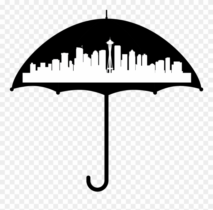 Seattle Decal Decals Pinterest - Black And White Mt Rainier Clipart - Png Download