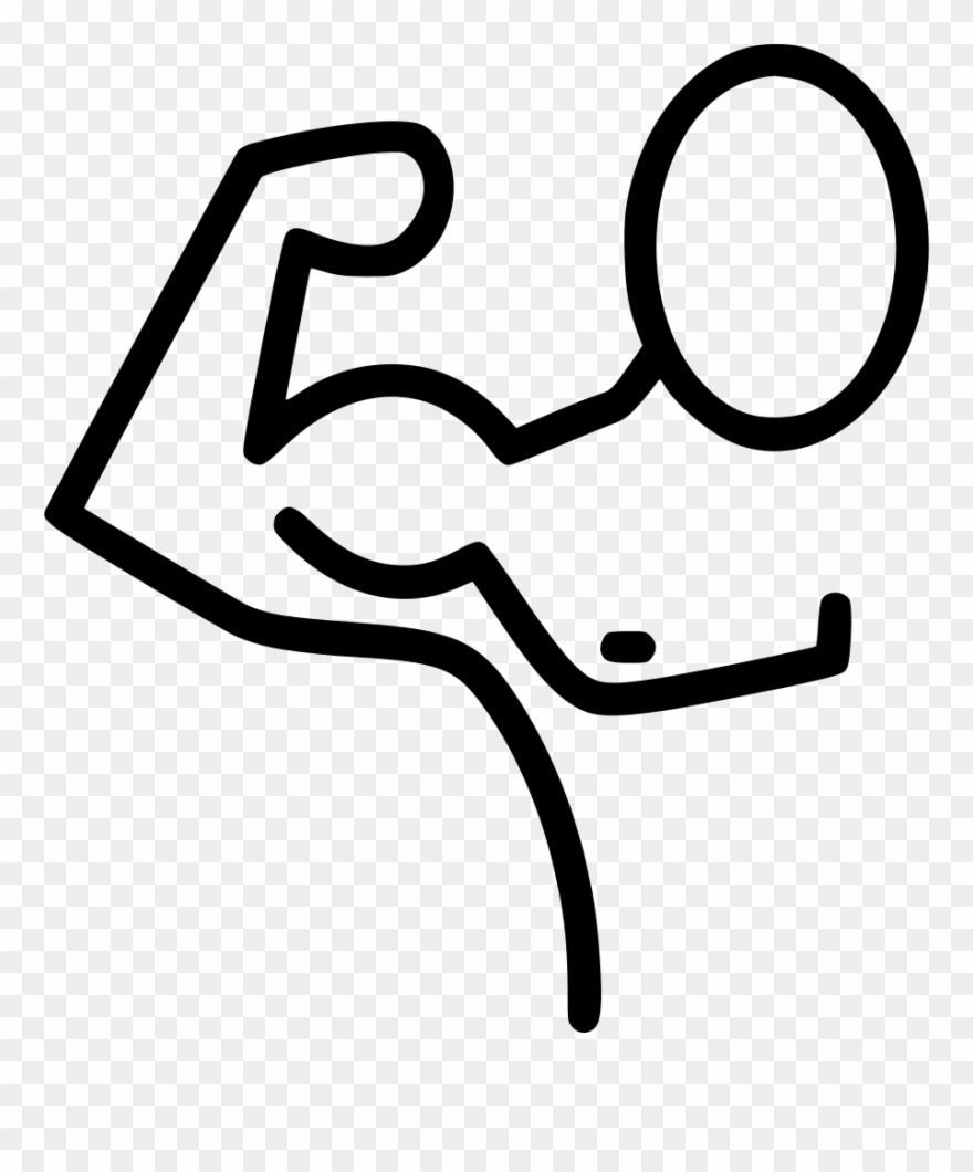 Muscle Man Figure Workout Svg Png Icon - Gym Drawing Png Clipart