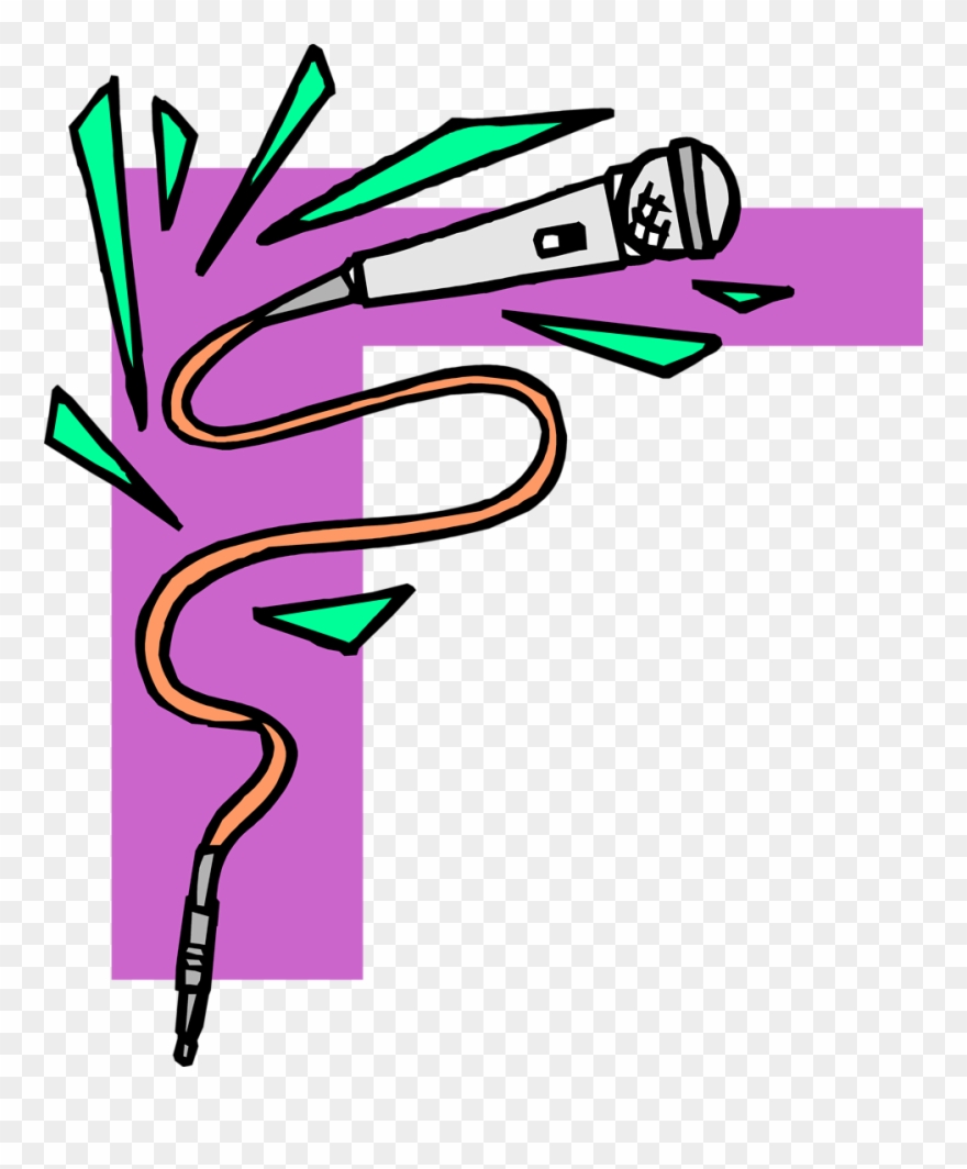 Microphone Clipart Border - Frame Microphone - Png Download