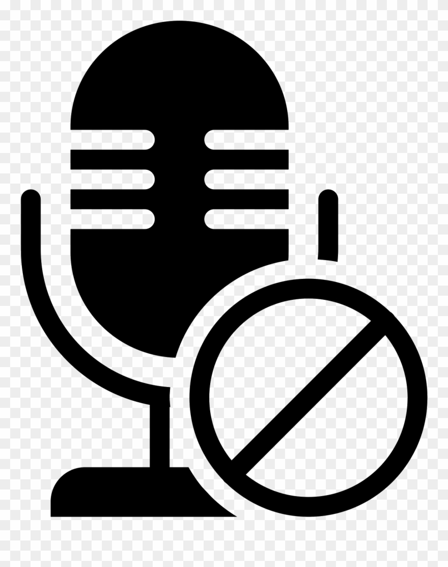 Block Microphone Filled Icon - Do Not Icon Png Clipart