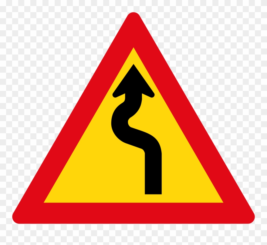 Sadc Road Sign Tw208 - Dangerous Curve Sign Clipart