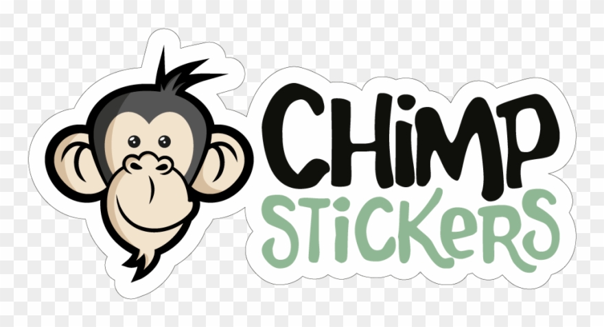 Logo Chimp Stickers - Chimpanzee Clipart