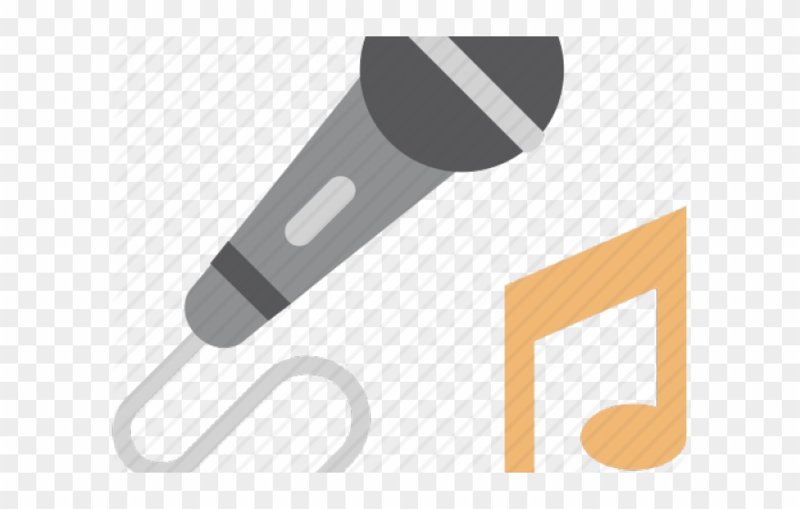 Mic Clipart Music Notes - Plywood - Png Download