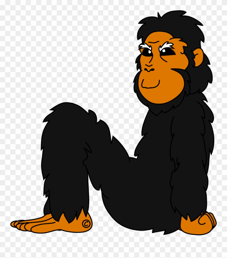 N Chimp N Smiling - Chimpanzee Clipart