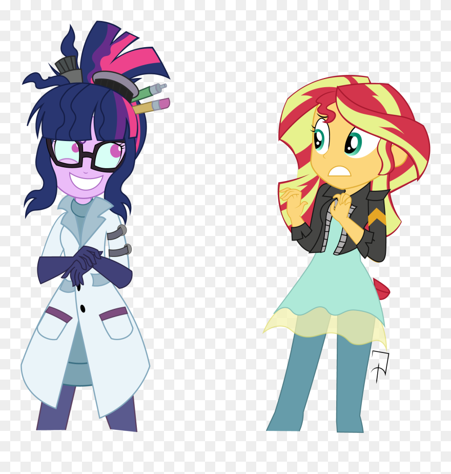 Graphic Royalty Free Download Sparkles Clipart Transparent - Anime Girl Mad Scientist - Png Download