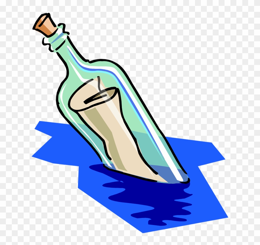 Letter In A Bottle Clipart - Png Download