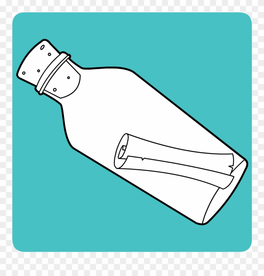 All Levels Write A Message In A Bottle To Get Help - Piracy Clipart
