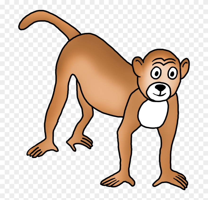 Drawing Bald Monkey Clip Art - Cartoon - Png Download