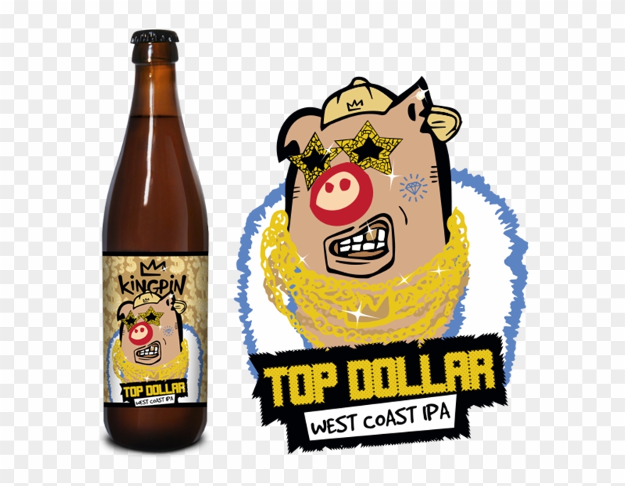 Top Dollar West Coast Ipa - Beer Bottle Clipart