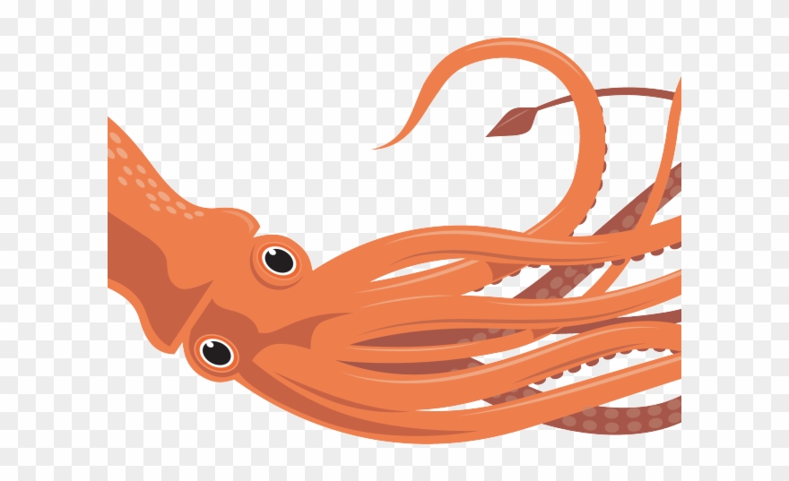 Realistic Clipart Squid - Giant Squid Clip Art - Png Download
