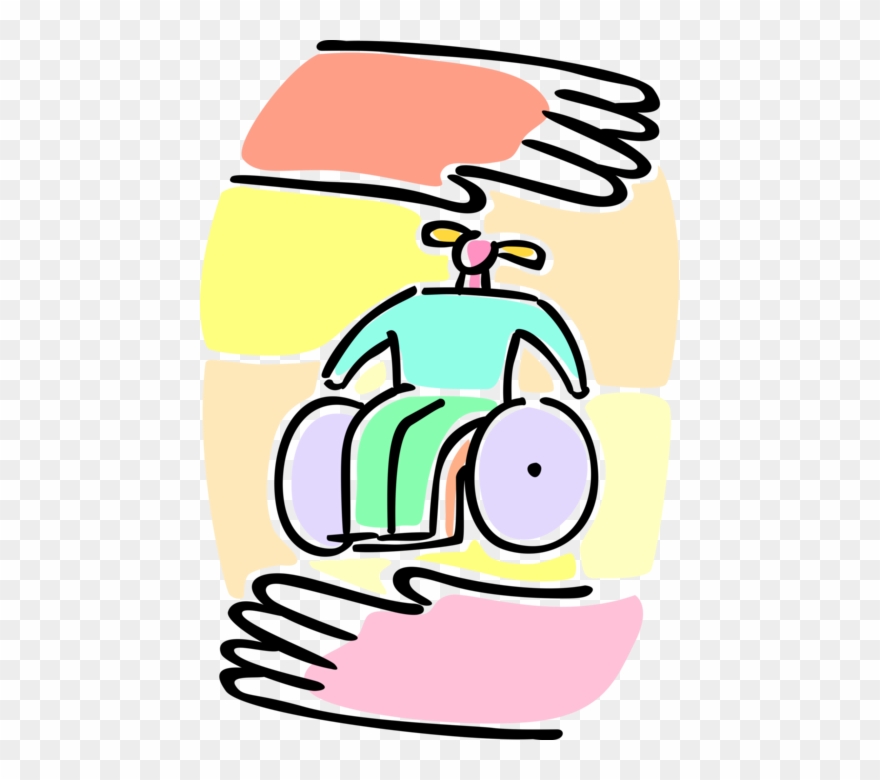 Vector Illustration Of Young Patient In Handicapped Clipart