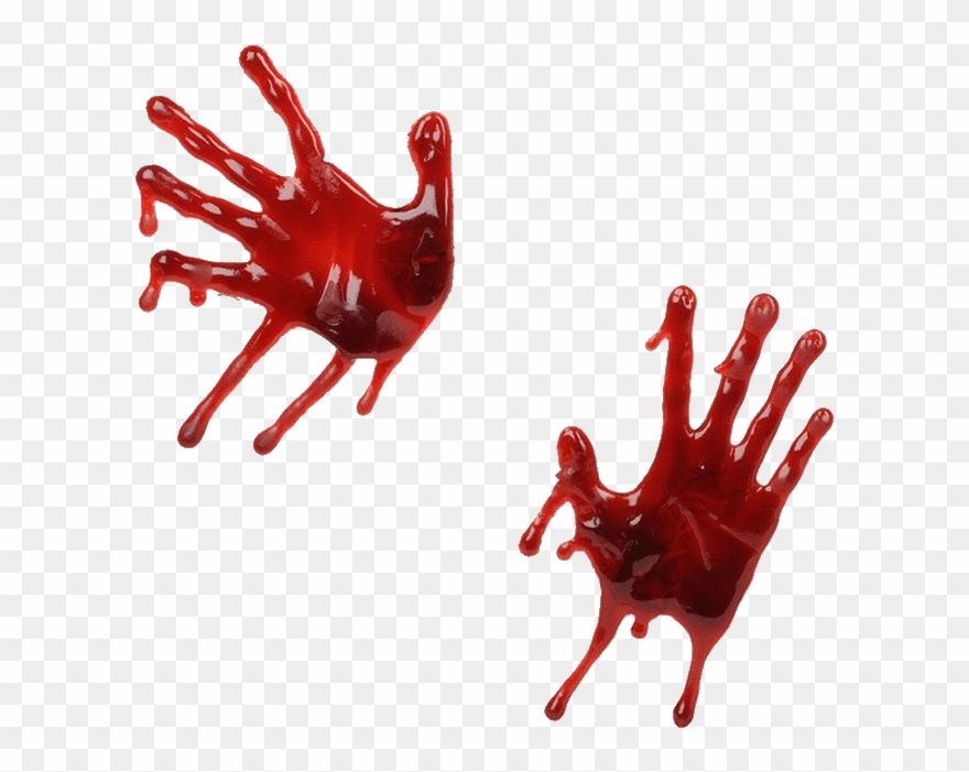 Handprint Drawing Blood - Blood Hands Clipart