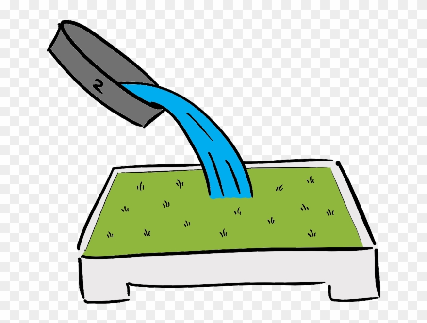 Pour Water & Soap Over The Grass Clipart