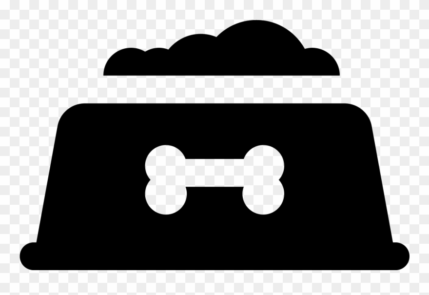 Dog Bowl Icon - Illustration Clipart