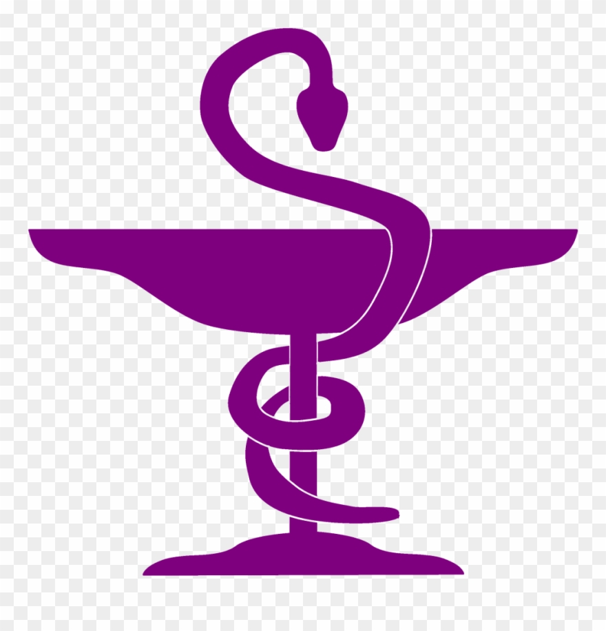 Bowl Clipart Purple - Bowl Of Hygeia Black - Png Download