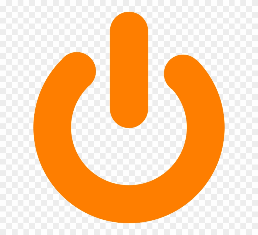Power Button, Clip Art, Orange, Buttons, Canvas, Tela, - Orange Power Button Png Transparent Png