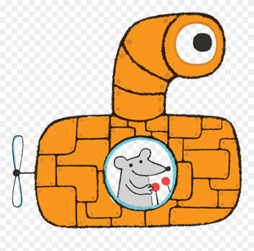 Sub Mouse - Tattly Temporary Tattoos / Animal Driver Set Clipart