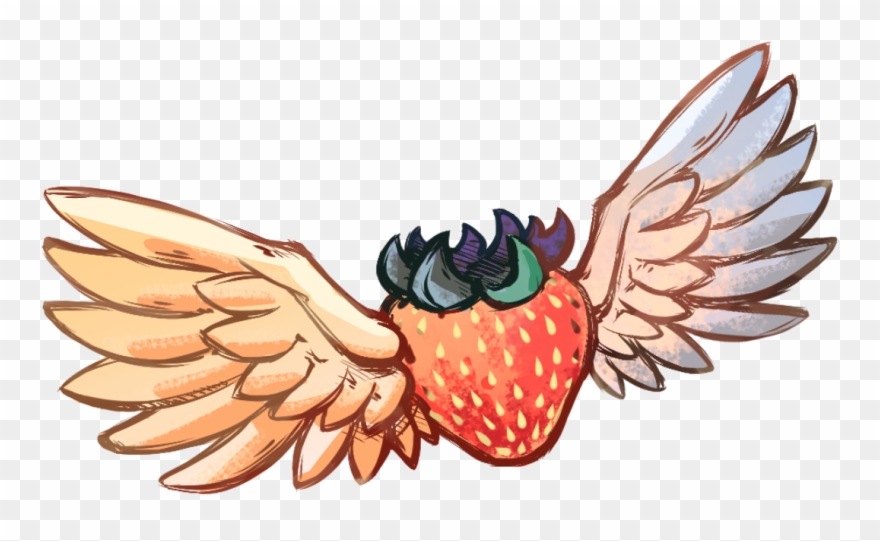 Winged Strawberry - Celeste Game Png Clipart