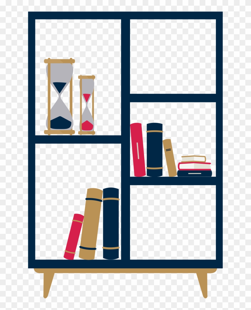 Furniture Clipart Bookshelf - Bookcase - Png Download