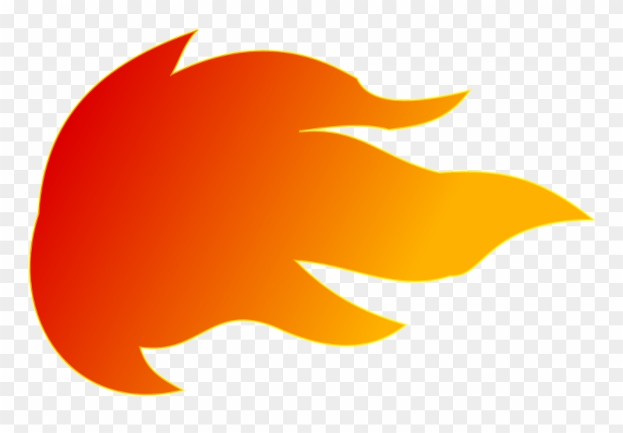 Fireball Clipart Comet - Flame Image Clipart - Png Download