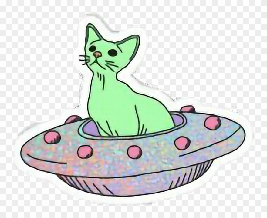 Cat Alien Tumblrfreetoedit - Alien Cat Clipart