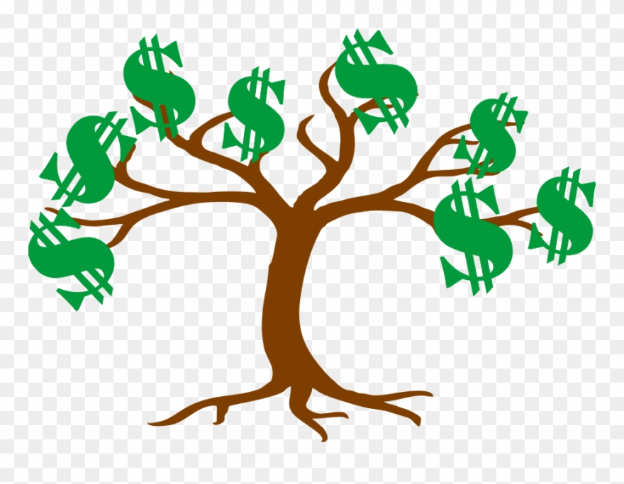Dollar Signs As Leaves On A Tree - Learning Tree Londonderry Nh Clipart