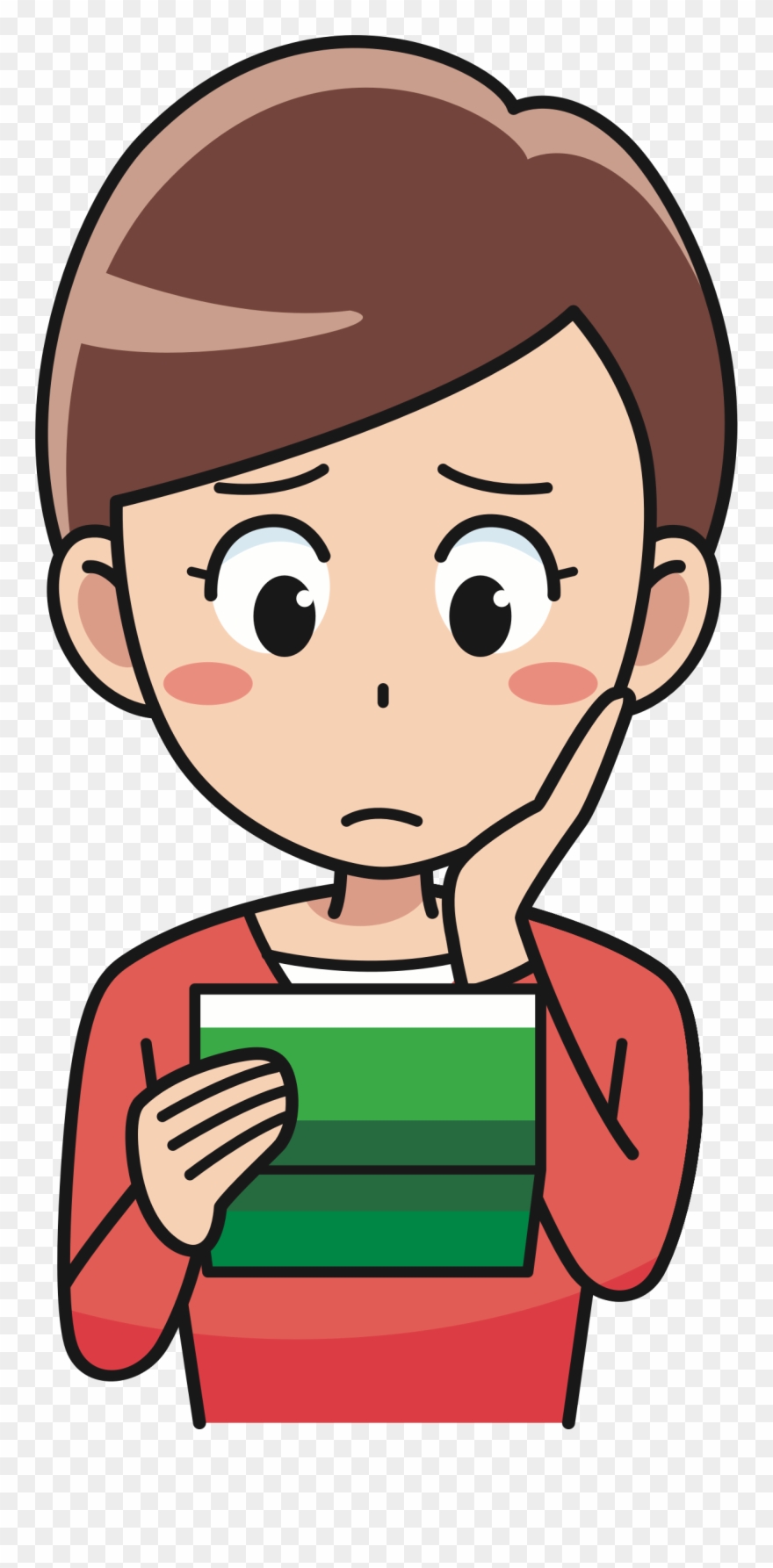 Poor Female - Dibujos Animados De Personas Preocupadas Clipart