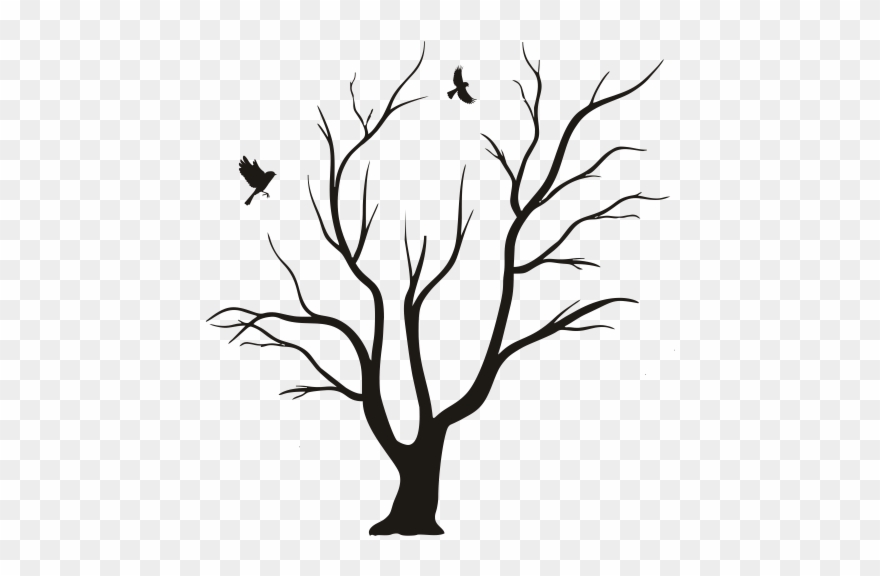Arbol Sin Hojas Para Pintar - Silueta Arbol Sin Hojas Clipart