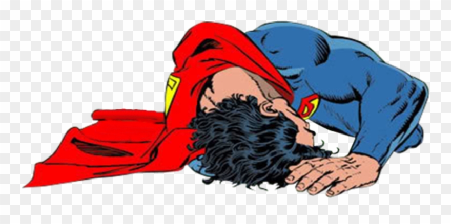 Poor Kitten - - Superman Defeated Png Clipart
