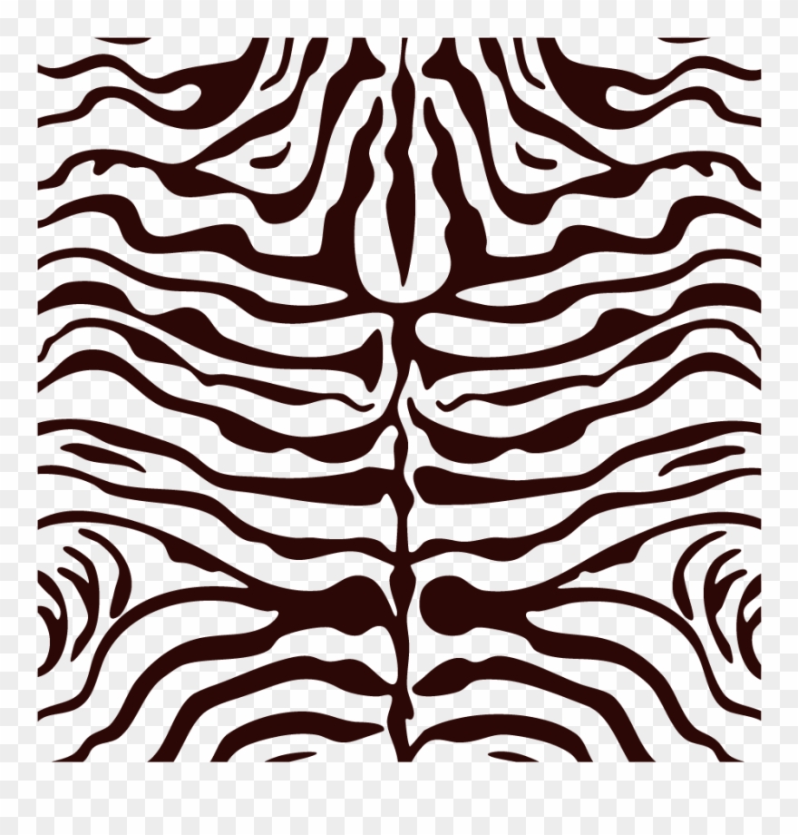Png Animal Stripes Clip Art Black And White Library - Rayas De Tigre Vector Transparent Png