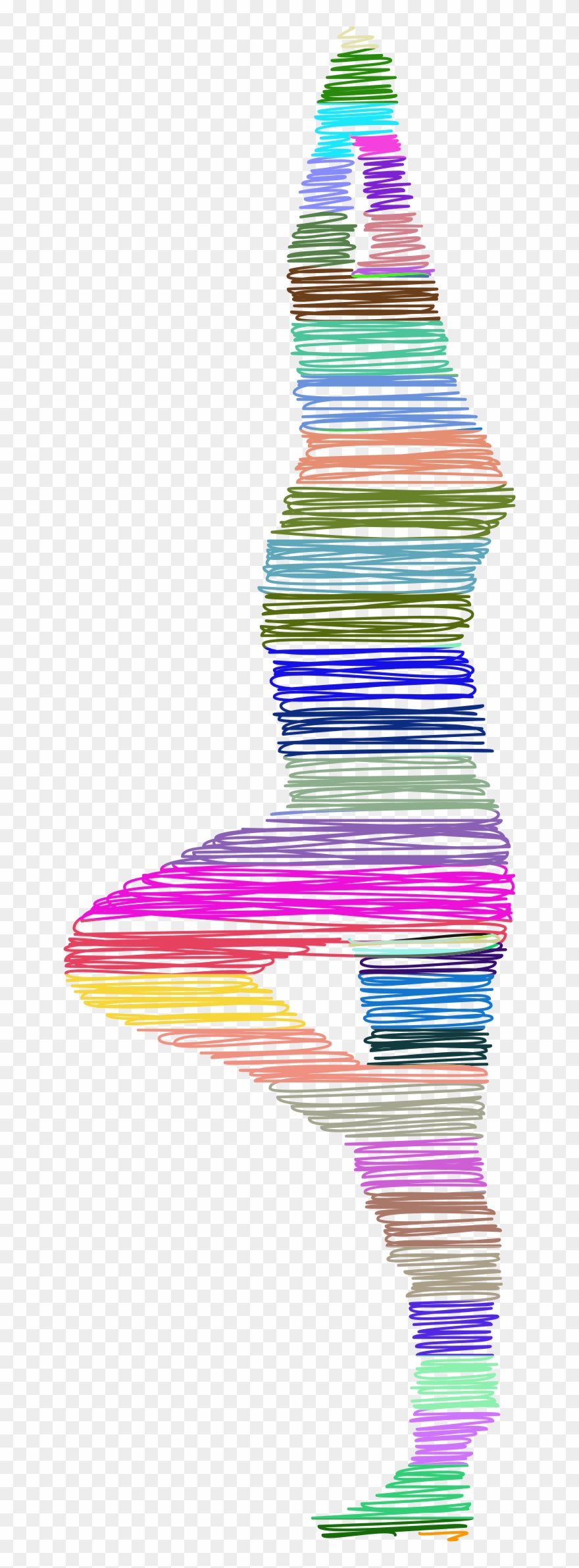 Big Image - Yoga Poses Colors Png Clipart