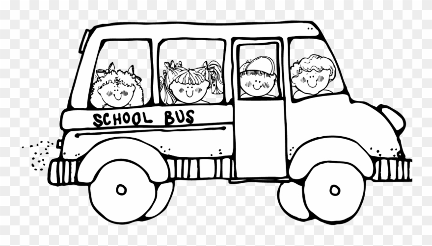 School Bus Clip Art Black And White - Png Download