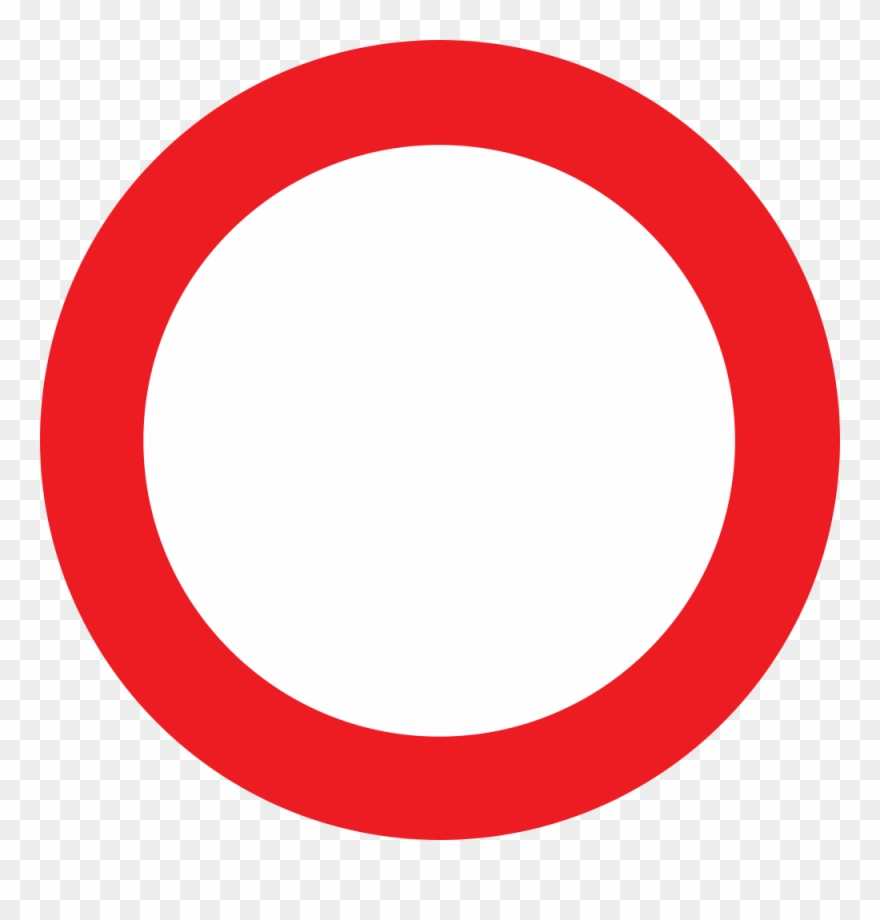 File - Vorschriftszeichen 1 - Svg - Red Circle Logo Template Clipart
