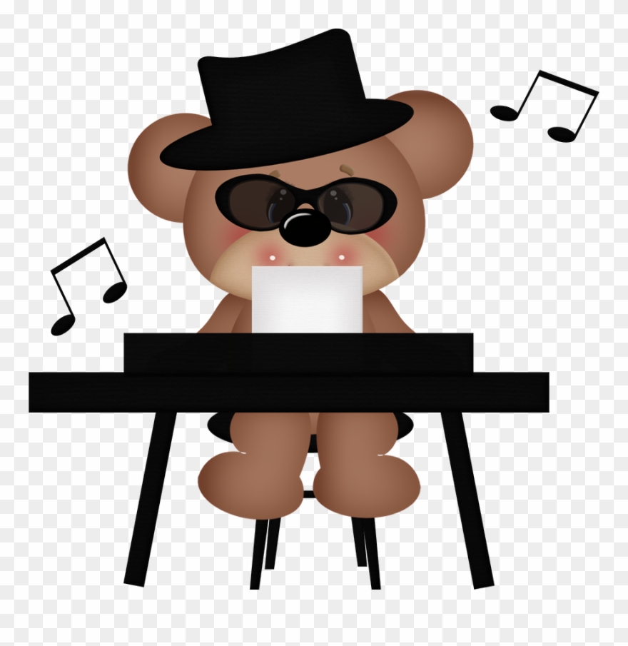 Blues Brothers Clipart - Teddy Bear Music Clipart - Png Download