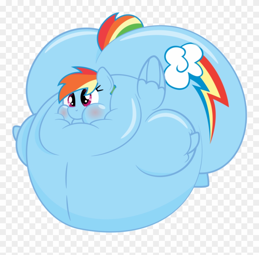Png Royalty Free Blimp Drawing Simple - Mlp Rainbow Dash Inflation Clipart