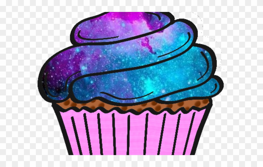 Cupcake Clipart Galaxy - Galaxy Cupcake Png Transparent Png
