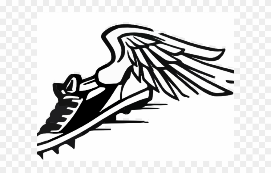 Nike Clipart Track Practice - Athletes Run Black Round Car Magnet - Png Download