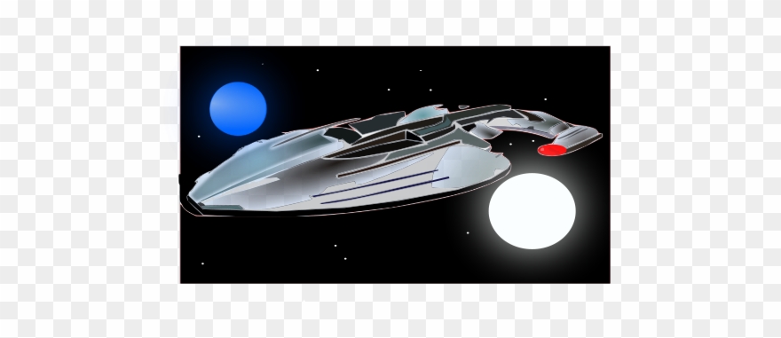 Free My First Inkscape Space Scene - Spacecraft Clipart