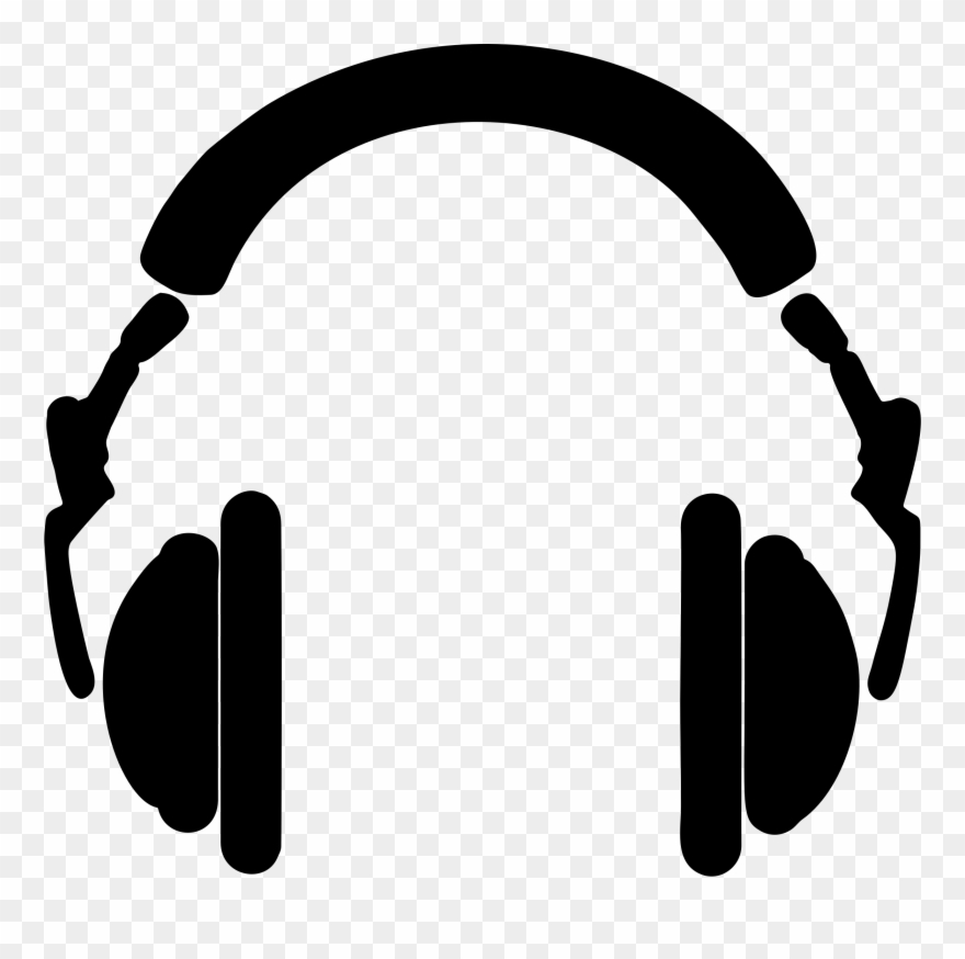 Headphone Clipart Head Phone - Headphones Silhouette - Png Download