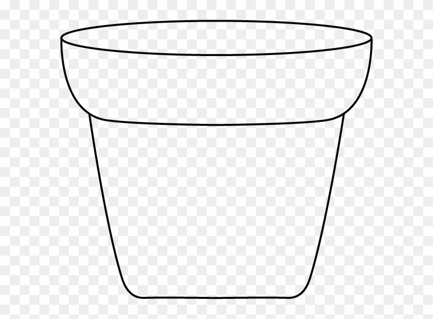 Plants Owl Standing Graphics Jpg Freeuse - Flower Pot Black And White Clipart - Png Download