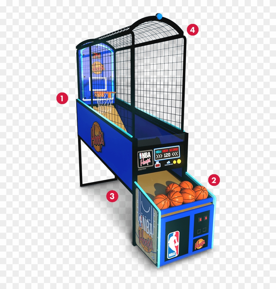 Nba Hoops Basketball Arcade Game Oem Parts, Service - Play Clipart