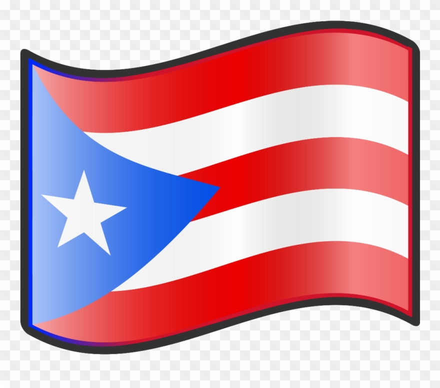 Puertorico Island Country Tropical Stickerflag Sticker - Puerto Rican Flag Clipart - Png Download