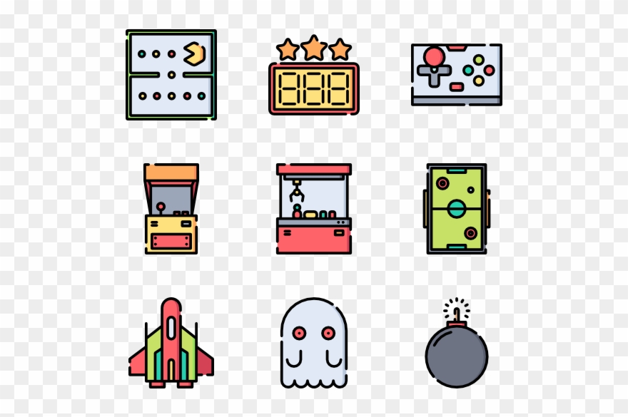 Arcade Center - Restaurant Menu Icon Vector Clipart