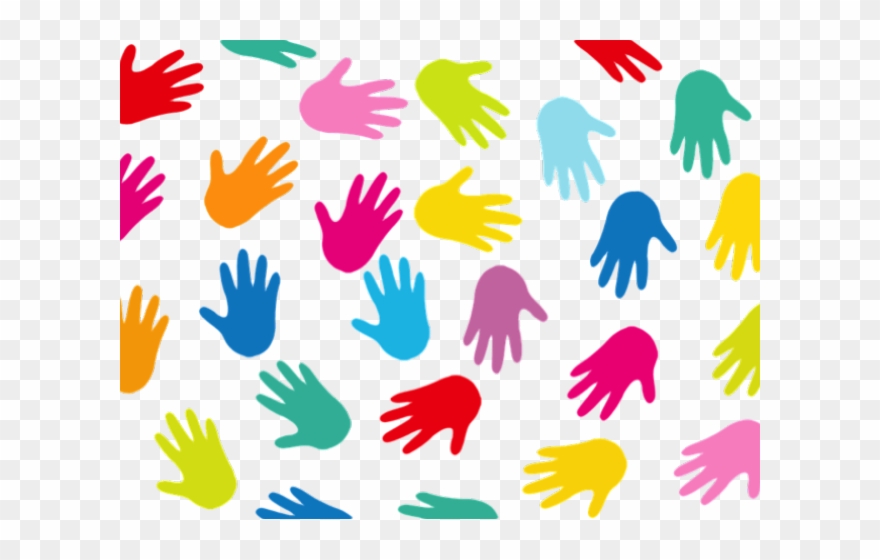 Software Development Clipart Team Discussion - Colourful Hand Prints Png Transparent Png