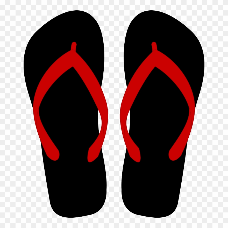 All Photo Png Clipart - Black And Red Flip Flops Transparent Png