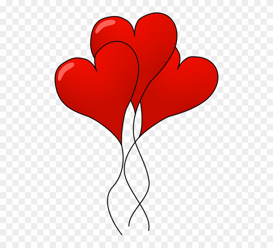 Kết Quả Hình Ảnh Cho Bóng Bay Vector Heart Images, - Heart Balloons Clipart - Png Download