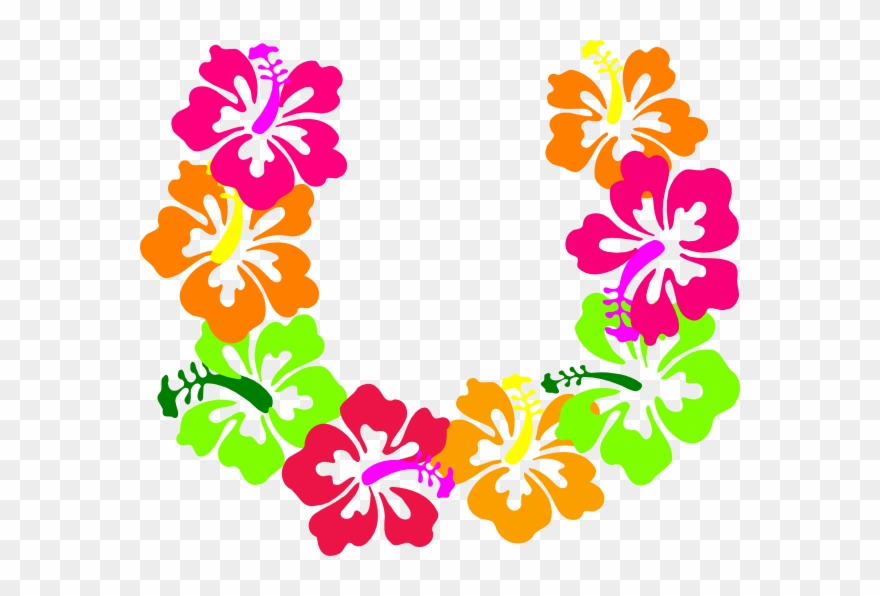 Hawaiian Flower Necklace Clipart - Png Download